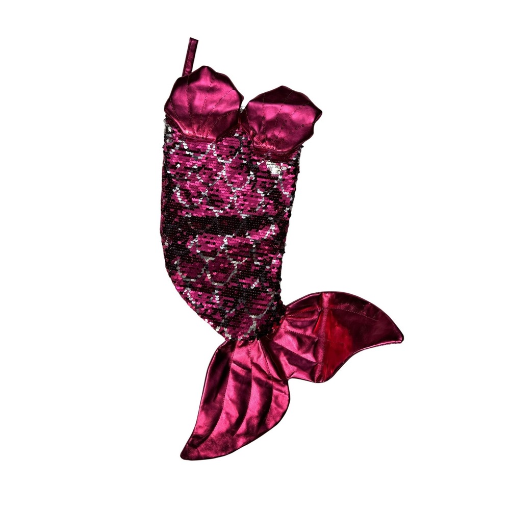 Hobby Lobby Mermaid Tail Sequin Stocking in‎ Pink